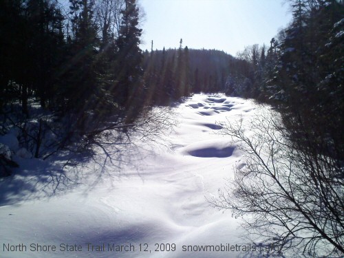 North Shore State Trail Snowmobiling